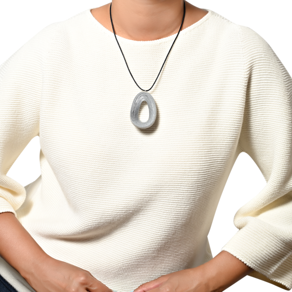 Myka Necklace in Pearl Grey