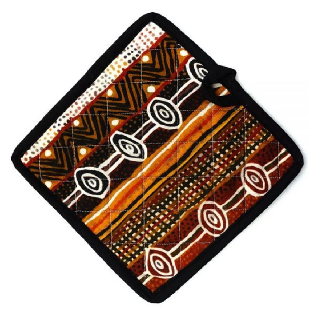 Cotton Pot Holder, Authentic Indigenous Artwork